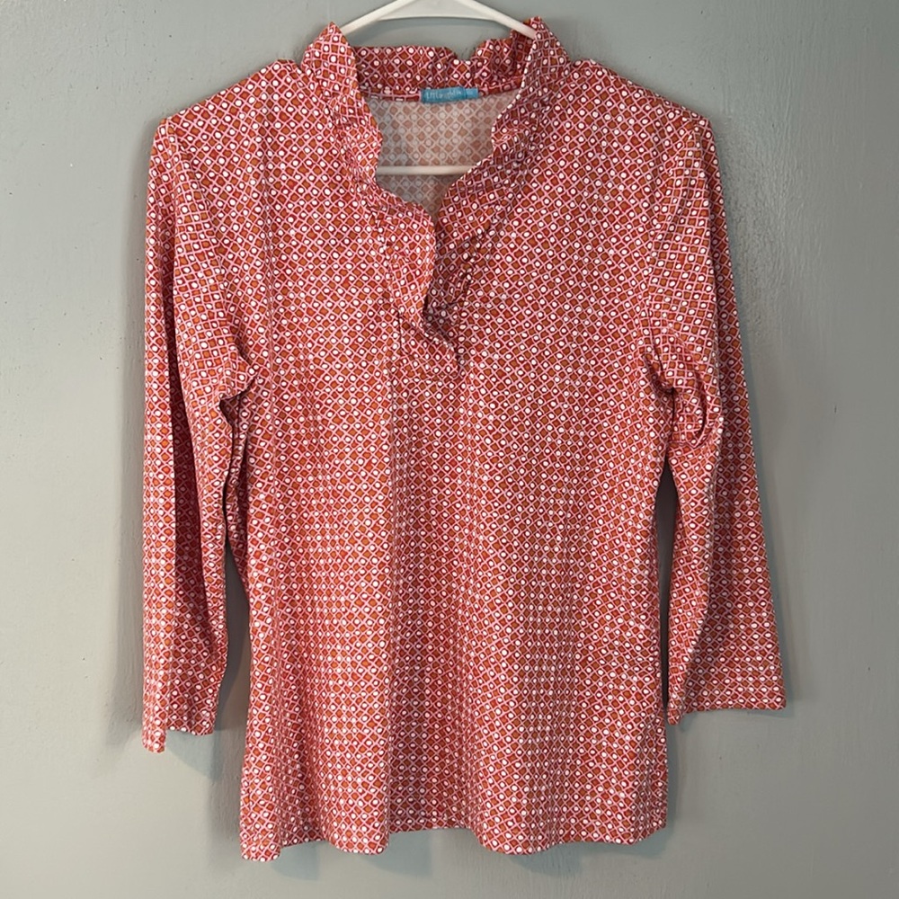 J. McLaughlin Durham Ruffle Neck Top